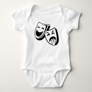 Komödien-und Tragödie-Masken Baby Strampler