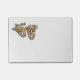 Komödien-und Tragödie-Theater-Masken Post-it Klebezettel