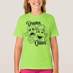 Komödien- und Tragödientheater-Masken Drama Queen T-Shirt