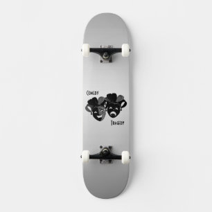 Komödien- und Tragödientheater-Masken Skateboard