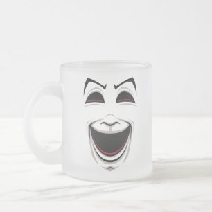 Komödien- und Tragödientheater-Maskengesichter Mattglastasse