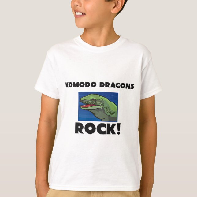 Komodo Drache-Felsen T-Shirt (Vorderseite)