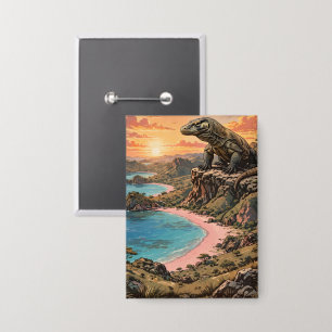 Komodo-Drache König der Insel Button