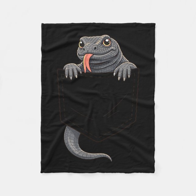 Komodo-Drachen-Kostüm Reptil Eidechse Halloween Mä Fleecedecke (Vorderseite)