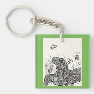 Komodo Drachenbecken in Schönheit Schlüsselanhänger