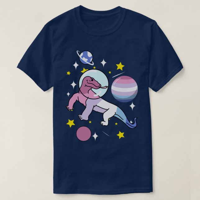 Komodo Dragon Astronaut Bigender  T-Shirt (Design vorne)