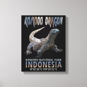 Komodo Dragon - Die größte Lizard der Welt. Leinwanddruck