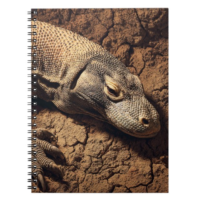Komodo Dragon Earth Tones Notebook Notizblock (Vorderseite)