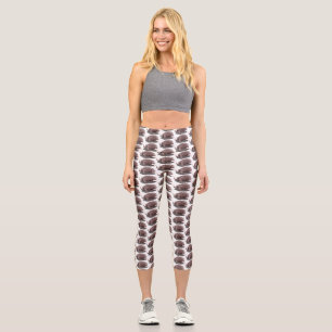 Komodo Dragon Illustration Capri Leggings