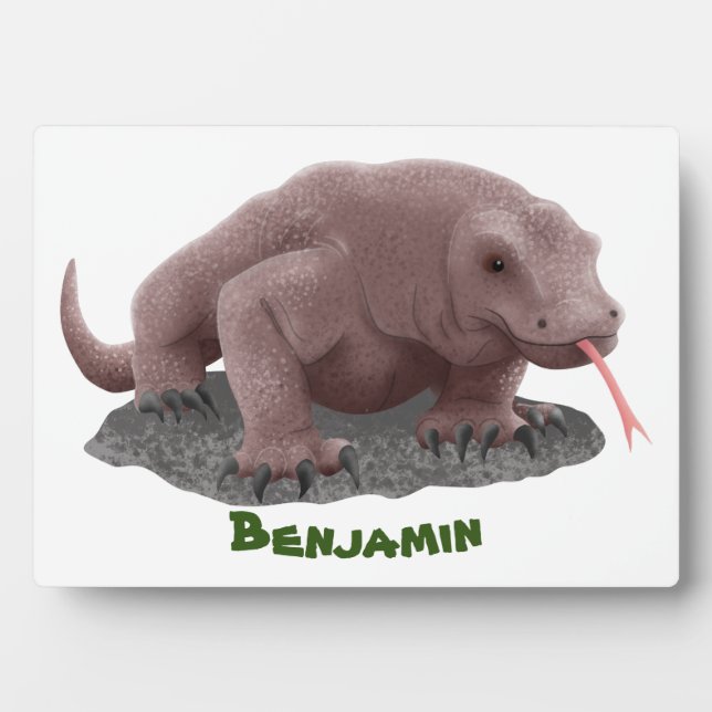 Komodo Dragon Illustration Fotoplatte (Vorderseite)