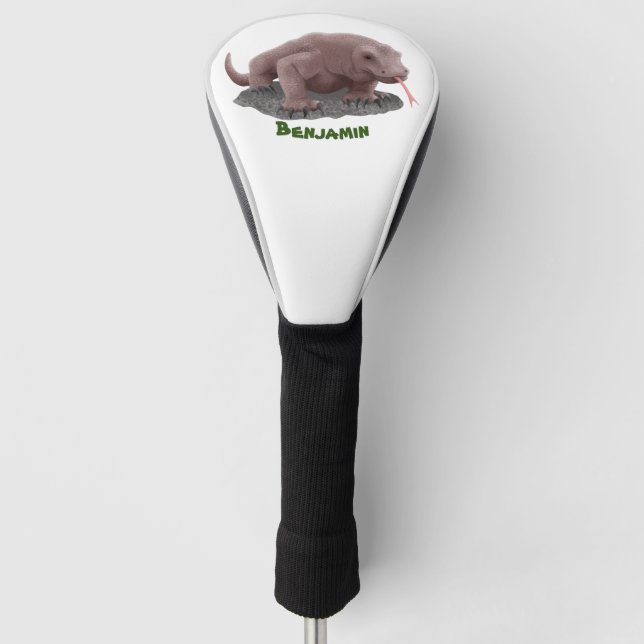 Komodo Dragon Illustration Golf Headcover (Vorderseite)