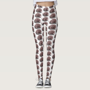 Komodo Dragon Illustration Leggings