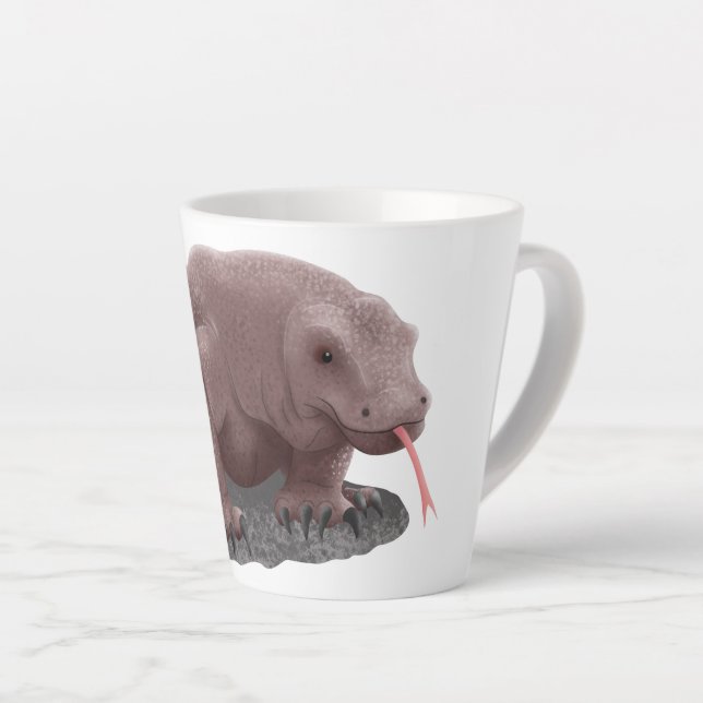 Komodo Dragon Illustration Milchtasse (Rechte Ecke)