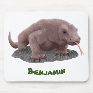 Komodo Dragon Illustration Mousepad