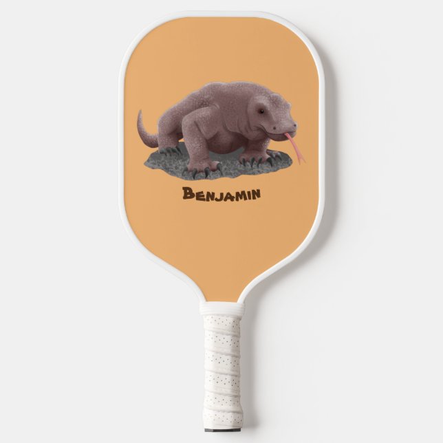 Komodo Dragon Illustration Pickleball Schläger (Vorderseite)