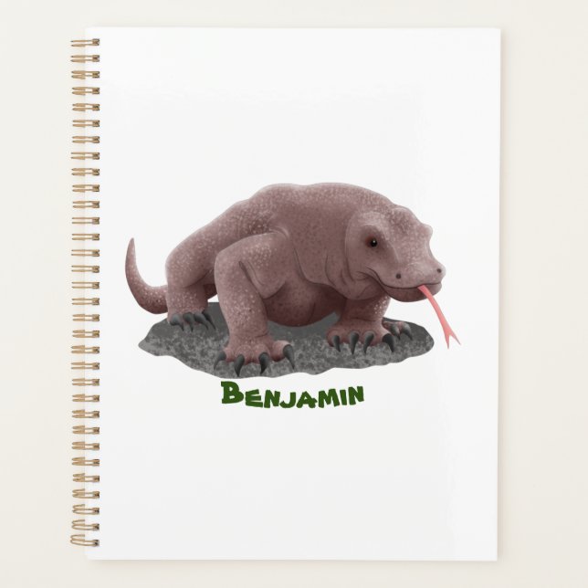 Komodo Dragon Illustration Planer (Vorderseite)