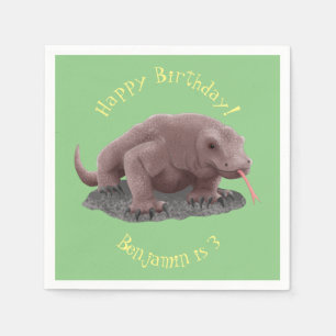 Komodo Dragon Illustration Serviette