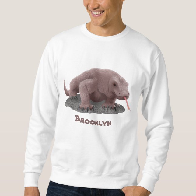 Komodo Dragon Illustration Sweatshirt (Vorderseite)