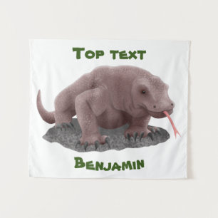 Komodo Dragon Illustration Wandteppich