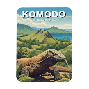 Komodo Dragon Indonesien Nationalpark Magnet