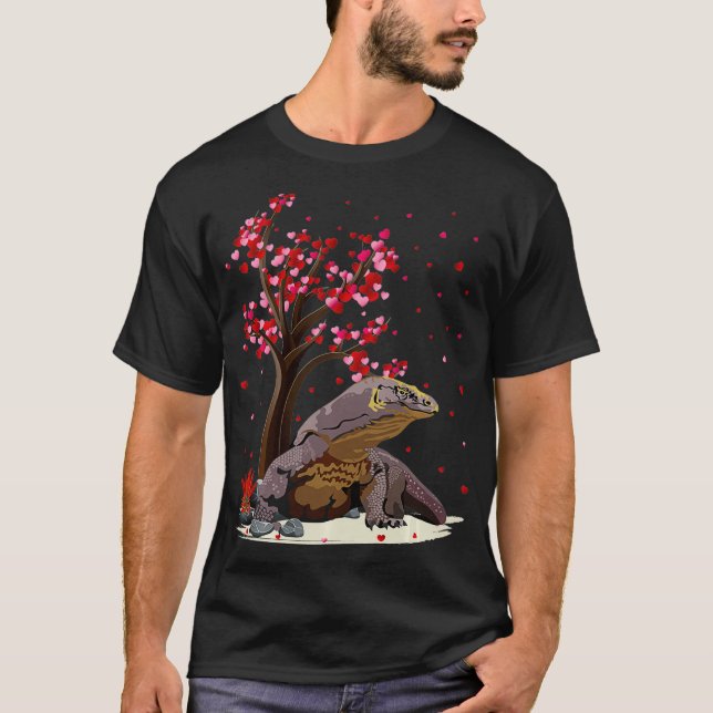 Komodo Dragon Lover Heart T-Shirt (Vorderseite)