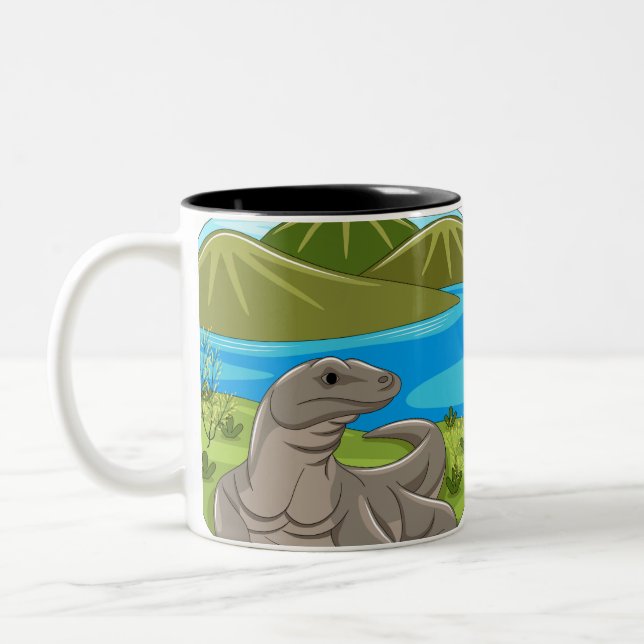 Komodo Dragon Mug Zweifarbige Tasse (Links)