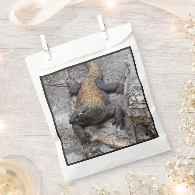 Komodo Dragon Rocky Scene Bag Geschenktütchen (Ausgeschnitten)