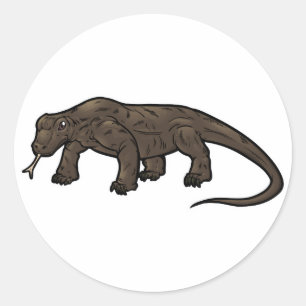 Komodo Dragon Runder Aufkleber