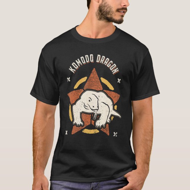 Komodo Dragon Vintag Retro Classic Animal T-Shirt (Vorderseite)