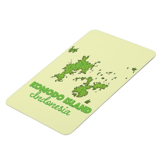 Komodo Insel Indonesien Karte Magnet (Linke Seite)