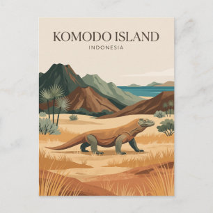 Komodo-Insel Indonesien Postkarte