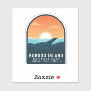 Komodo Island Nationalpark Indonesien Sticker