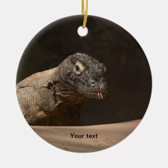 Komodo Monitor Dragon Fotografie personalisieren Keramik Ornament (Vorne)