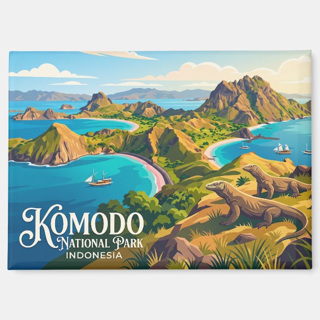 Komodo Nationalpark Indonesien Magnet (Vorderseite)
