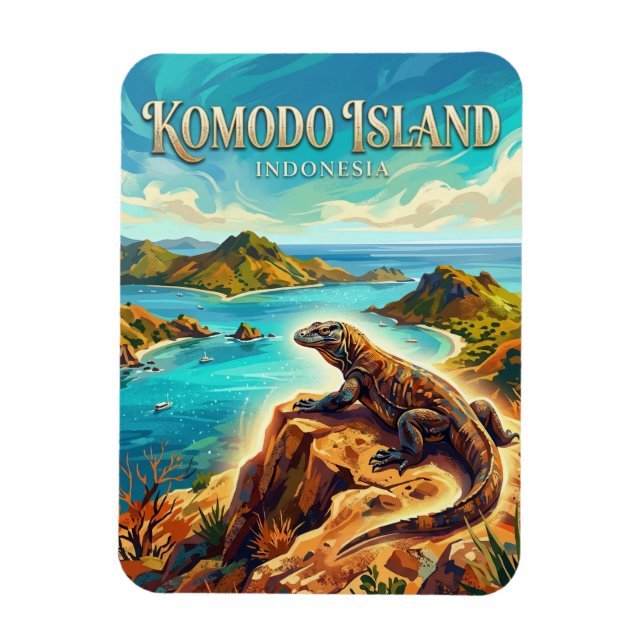 Komodo-Nationalpark Indonesien Magnet (Vertikal)