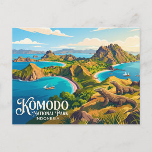 Komodo-Nationalpark Indonesien Postkarte