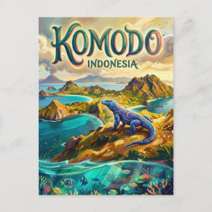Komodo-Nationalpark Indonesien Postkarte