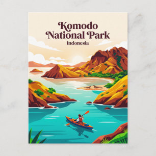 Komodo-Nationalpark Indonesien Postkarte