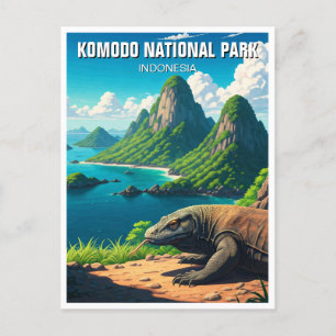 Komodo Nationalpark Indonesien Postkarte