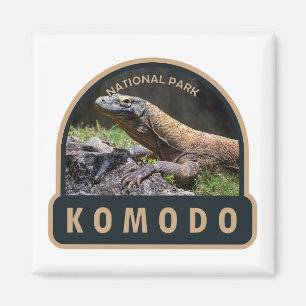 Komodo Nationalpark Indonesien Vintag Magnet