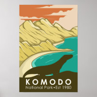 Komodo Nationalpark Indonesien Vintag