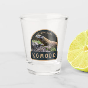 Komodo Nationalpark Indonesien Vintag Schnapsglas