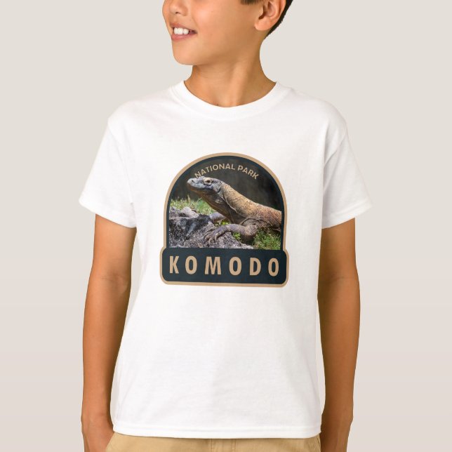Komodo Nationalpark Indonesien Vintag T-Shirt (Vorderseite)