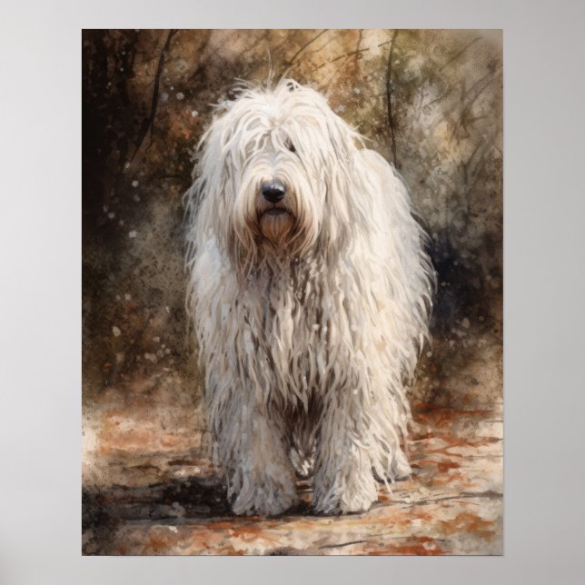 Komondor Dog Art Print Poster (Vorne)