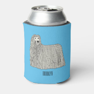Komondor dog cartoon illustration  dosenkühler