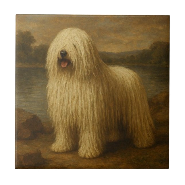 Komondor Fliese (Vorderseite)