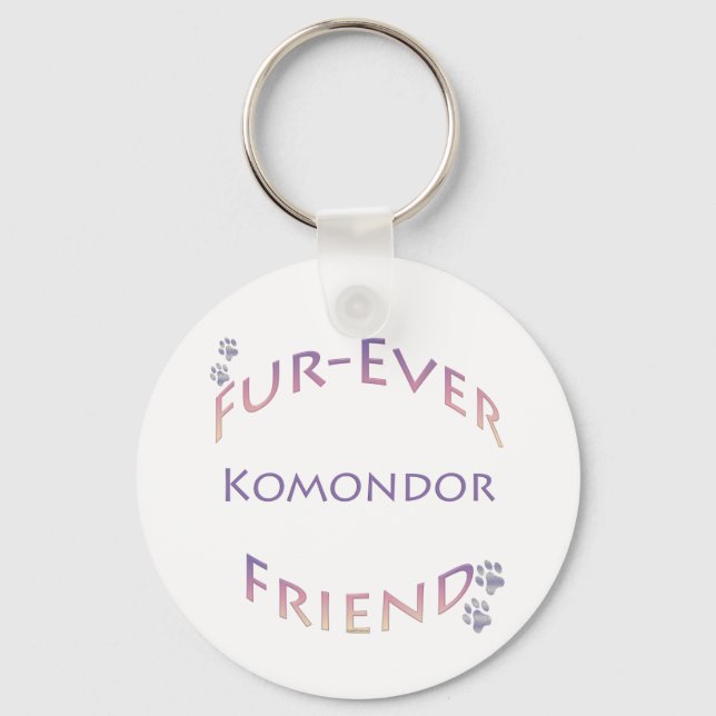 Komondor Furever Schlüsselanhänger (Vorderseite)
