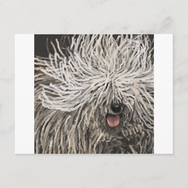 Komondor heißt Marley Postkarte (Vorderseite)