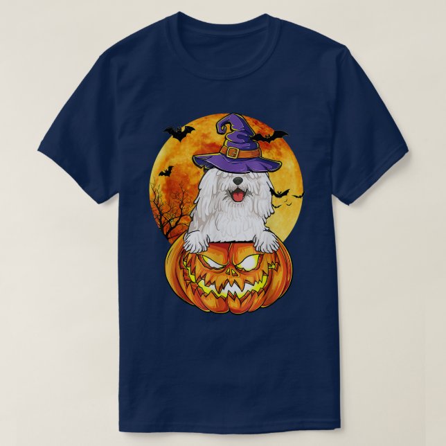 Komondor Hexch Pumpkin Halloween Hund Lover Funny T-Shirt (Design vorne)