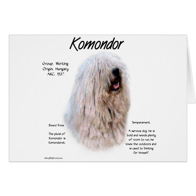 Komondor History Design (Vorderseite (Horizontal))